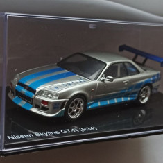 Macheta Nissan Skyline GT-R R34 Brian Fast and Furious - IXO/Altaya 1/43