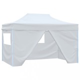 Cort de petrecere pliabil cu 4 pereți, alb, 3 x 4,5 m