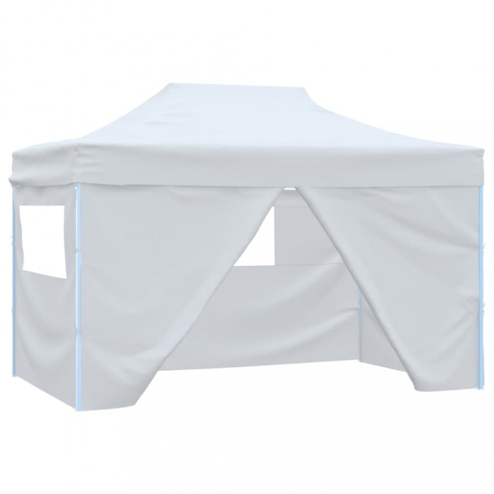 Cort de petrecere pliabil cu 4 pereți, alb, 3 x 4,5 m