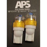 Set 2 becuri auto W5W/T10-3W cu lupa alb