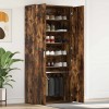 VidaXL Cabinet Pantofi Stejar Afumat 80x39x180 cm Lemn Prelucrat