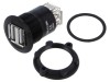 Adaptor USB A soclu x2 din ambele părţi - USB 2.0 Filet M25