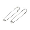 Set 2 ace de siguranta decorative Crisalida, 13 x 75 mm, Argintiu