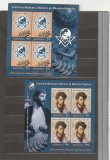ROMANIA 2014 LP 2022 b CONFERINTA MARILOR LOJE MASONICE 2 MINICOLI MNH NESTAMPILATE, Nestampilat
