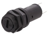 Clemă Siguranțe 10A 5x20mm Pe Panou Neagră 250V