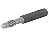 Mufă Banană 4mm 30A Neagră Neizolată