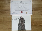 autograf original Hugo Weaving (Matrix / Lord of the Rings) + Certificat