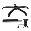 Set placuta balans metalica 20 cm x 15 cm, baza 64 cm si cilindru piston, gaz, pentru scaune birou, negru, 35 cm