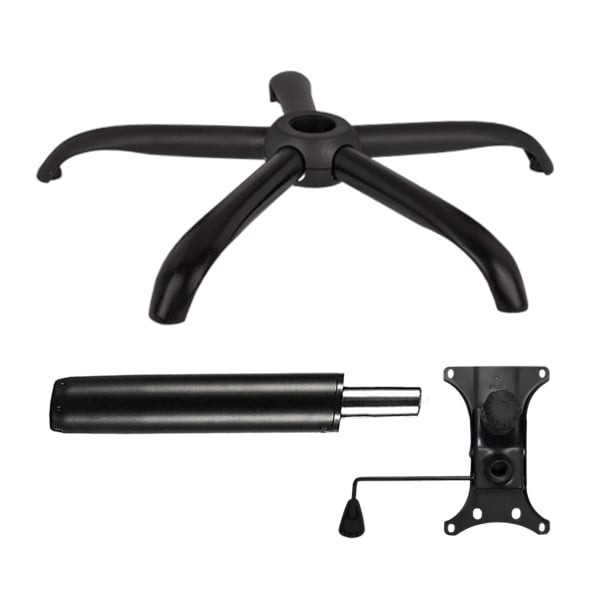 Set placuta balans metalica 20 cm x 15 cm, baza 64 cm si cilindru piston, gaz, pentru scaune birou, negru, 35 cm