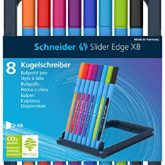 Pix Schneider Slider Edge Xb, Rubber Grip, Varf 1.4mm, 8 Culori/set - (n,r,a,v,or,vi,roz,bleu)