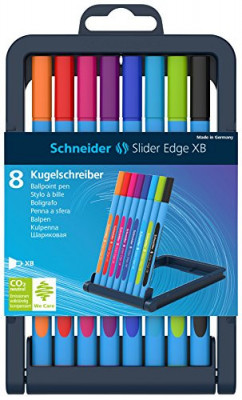Pix Schneider Slider Edge Xb, Rubber Grip, Varf 1.4mm, 8 Culori/set - (n,r,a,v,or,vi,roz,bleu) foto