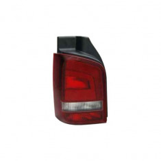 Stop spate lampa Volkswagen Transporter/Multivan (T5), 10.2009-, spate, Stanga, Caravelle, Multivan, P21/5W+P21W+PY21W+R10W; rosu-alb, fumuriu; cu su