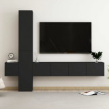 Set dulapuri TV, 5 piese, negru, lemn prelucrat GartenMobel Dekor, vidaXL