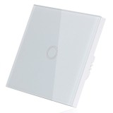 Resigilat Intrerupator Touch Techstar&reg;, Sticla Securizata, Design Modern, Iluminare LED, 1 Faza, Alb