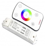 Controller LED wireless M3+M3-3A, 3x3A, 12-24V, RF 433.92MHz, telecomanda inclusa, pentru benzi LED dimabile RGB CCT