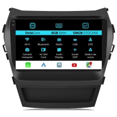 Navigatie Android Dedicata Hyundai IX45 SantaFe (2013-2017), 9Inch, 6Gb Ram, 128Gb Stocare, Carplay
