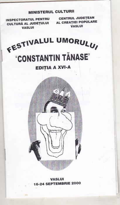 bnk div Vaslui 2000 - Festivalul umorului C Tanase - Program