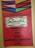 1978, Reclama ROMARTA, ADAM, EVA, LUX 24 x 16 cm , BUCURESTI magazine comunism