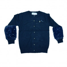 Cardigan maneca lunga fetite Happy House BL-295B, Bleumarin foto