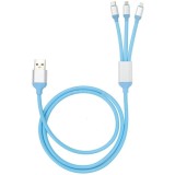 Cumpara ieftin Cablu Incarcare Transfer Date Elworld 3 in 1 USB C, Micro USB, Lightning Fast Charger 1.2M