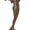 Vita de vie-statueta Art Deco din bronz pe un soclu din marmura PAB021