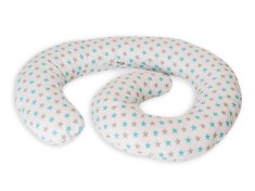 Perna De Alaptare Multifunctionala MyKids Stelute Alb-Grey-Blue GreatGoods Plaything foto