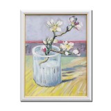 Crenguta de migdal, 45x35cm tablou inramat pictat manual ulei pe panza reproducere Vincent van Gogh