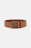 HUGO curea de piele barbati, culoarea maro