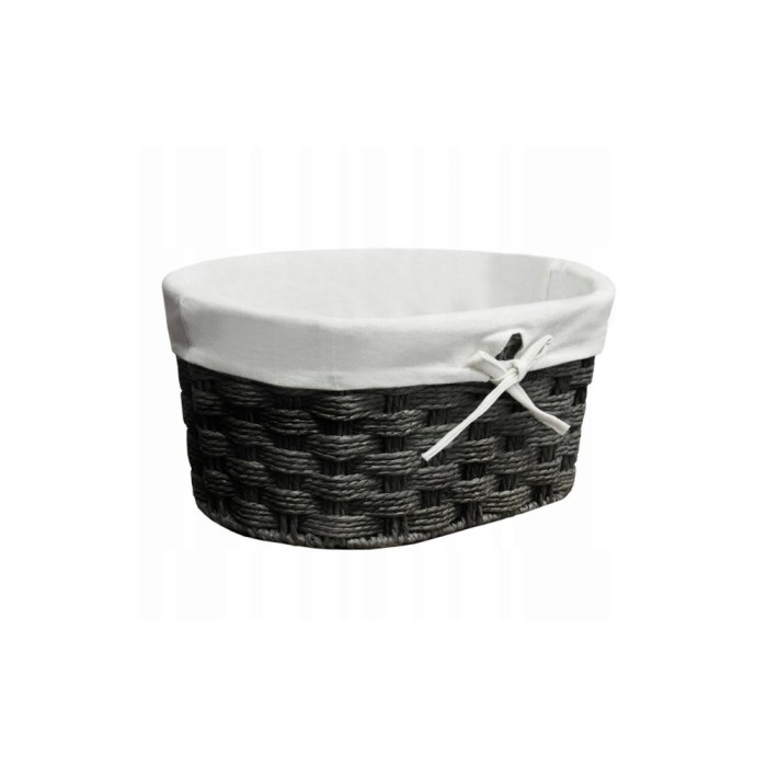 Cos organizator pentru cosmetice, oval, negru, 30x19x14 cm, Sepio