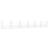 Cumpara ieftin Cos de gabion in forma de U cu 7 stalpi, 740x20x100 cm, fier