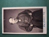 Fotografie galerie atelier PIERRE PETIT -Paris ,dimensiuni 11 cm x 6 cm, anii 1900, ,personalitati, ALEXANDRE DUMAS FIUL