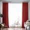 Draperie din catifea blackout cu rejansa din bumbac tip fagure, Madison, 200x245 cm, densitate 700 g/ml, Dark Scarlet, 1 buc
