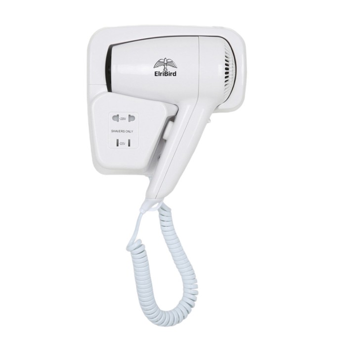 Uscător de păr montat pe perete 1200 WATT Perfect pentru hoteluri | ELRIBIRD