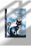 Unframed Cat Quote Canvas Poster in Romanian - Digital Print - Este Casa Pisicii | A3 (29.7 x 42 cm)