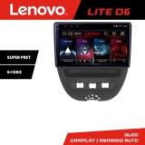 Navigatie Android Lenovo 6+128GB pentru Citroen C1, Peugeot 107, Toyota Aygo