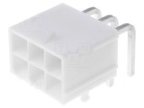 Soclu cablu-placă Mini-Fit Jr 4,2mm 6 pini 13A