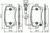 Set placute frana,frana disc VW TRANSPORTER V bus (7HB, 7HJ, 7EB, 7EJ, 7EF, 7EG, 7HF, 7EC) (2003 - 2016) BOSCH 0 986 495 094