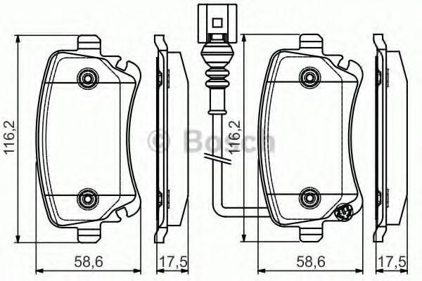 Set placute frana,frana disc VW MULTIVAN VI (SGF, SGM, SGN) (2015 - 2016) BOSCH 0 986 495 094