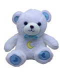Ursulet Alb Cocolino Interactiv cu Respiratie si Lumina LED, 28cm, Plus Catifelat, Antialergic, Jucarie Copii 3+