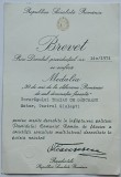Brevet Medalia 30 ani de la eliberarea Rom&acirc;niei de sub dominația fascistă, 1974.