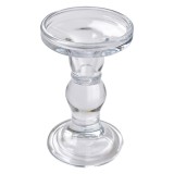 Cumpara ieftin Set 2 sfesnice sticla transparenta 8x14 cm