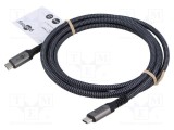 Cablu USB 4.0 USB C 1,8m Goobay negru/gri