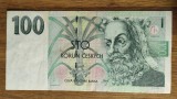 R08 Cehia - bancnota de colectie - 100 korun coroane 1997 - Carol IV - stare f buna