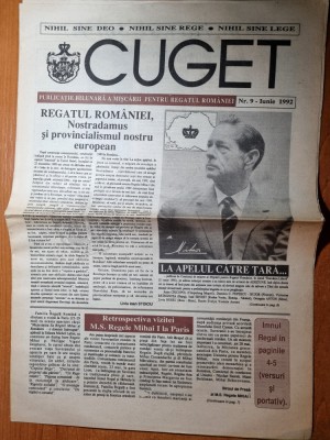 ziarul cuget iunie 1992-articole si foto regele mihai foto