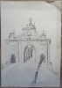 Poarta a III-a, Alba Iulia// desen in pix, nesemnat, Portrete, Cerneala, Altul