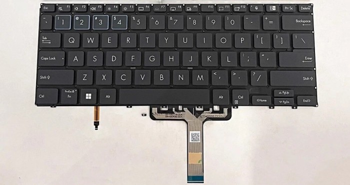 Tastatura Laptop, Asus, ExpertBook B5 Flip B5402F, B5402FEA, B5402C, B5402CBA, B5402CEA, B5402CVA, B5402F, B5402FBA, iluminata, neagra, layout US