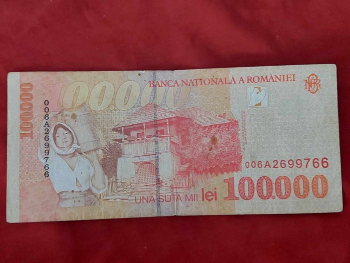 bancnota-de-100000-lei-1998,Nicolae Grigorescu,UNA SUTA MII-SERIE-014C1658698