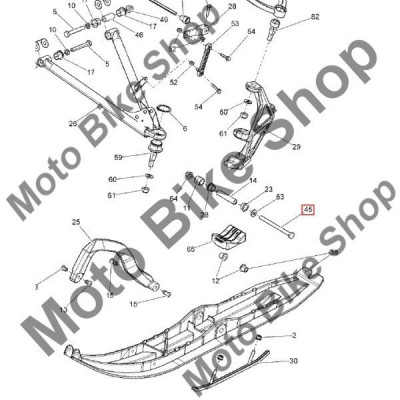 MBS Surub M10 X 130 ski fata SUMMIT 600HO E-TEC, Cod Produs: 250000703SK foto