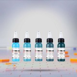 Set 5 Tusuri Tatuaje XTREME Opaque Blue, 5 x 30ml, Nuante X-Light, Light, Medium, Dark, X-Dark