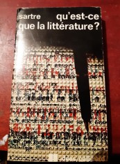QU&amp;#039;EST- CE QUE LA LITTERATURE? J P SARTRE foto